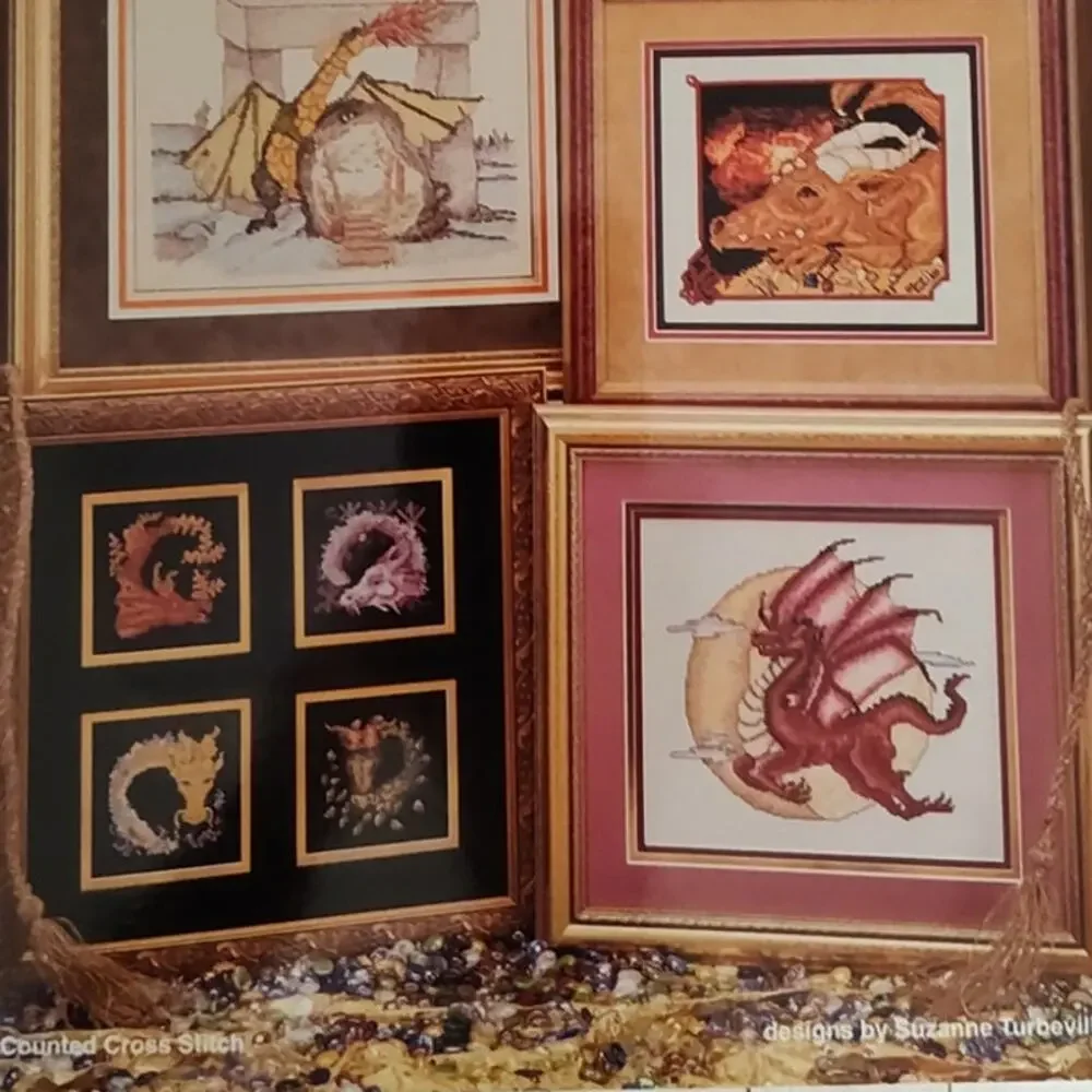 Cross My Heart Dragon Faire 7 Different & Awesome Cross Stitch Patterns Fantasy